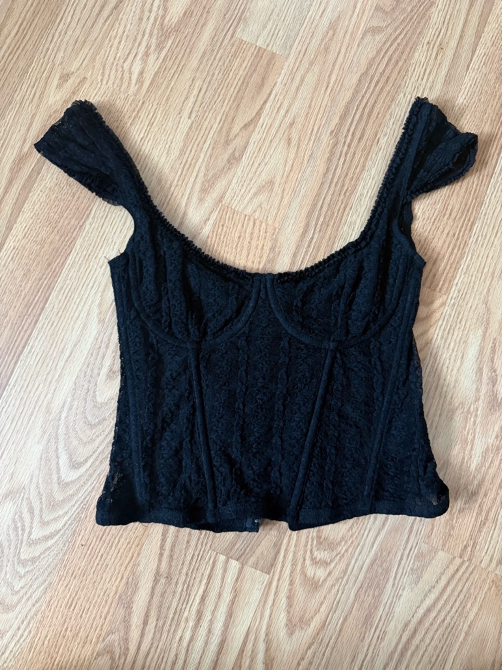 ICŌNE // Lace Corset Top with Boning - Size S